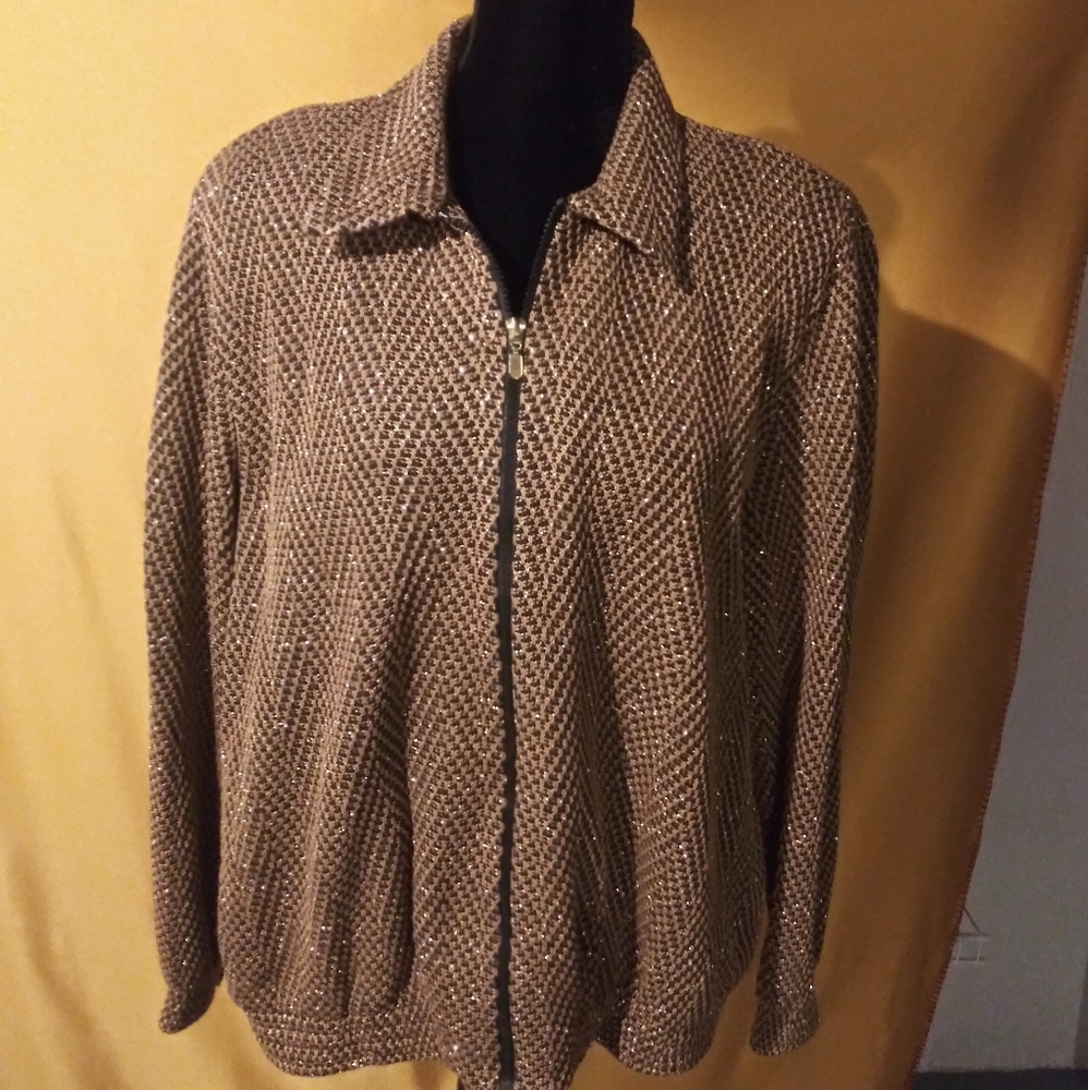Alfred dunner size 16 zip jacket.